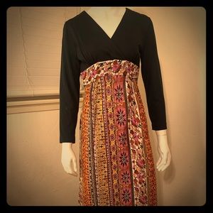 Vintage empire waist hippie dress